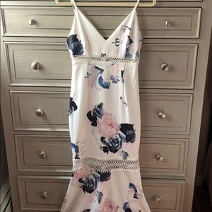 White Floral Mermaid Dress